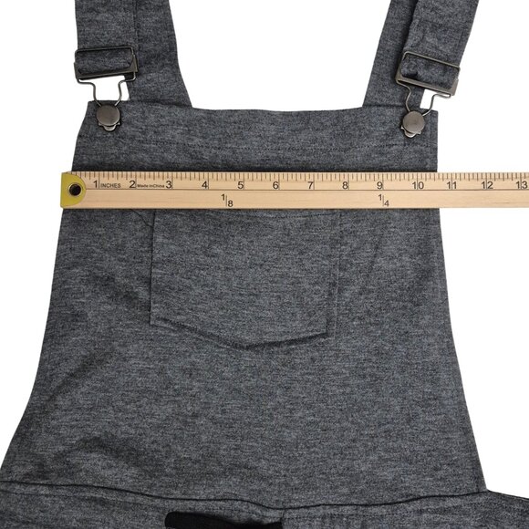 Shosho Dark Gray Short Overalls Stretch Soft Romper Size XL - Picture 6 of 10